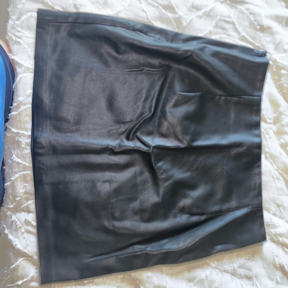 Topshop Leather slit Skirt